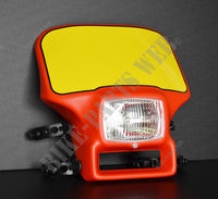 Light, front plate Replica Honda XR red/orange (flash red=R119)